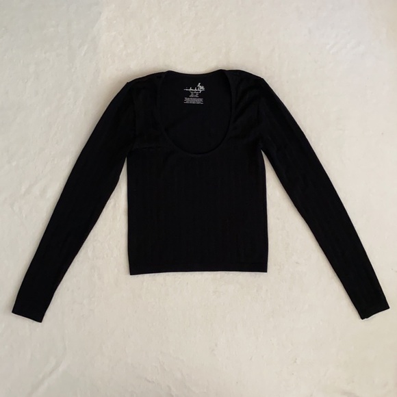 Intimately Free People | Lucy You Long Sleeve Rib Knit Layering Top Black (XS/S) - Picture 15 of 15